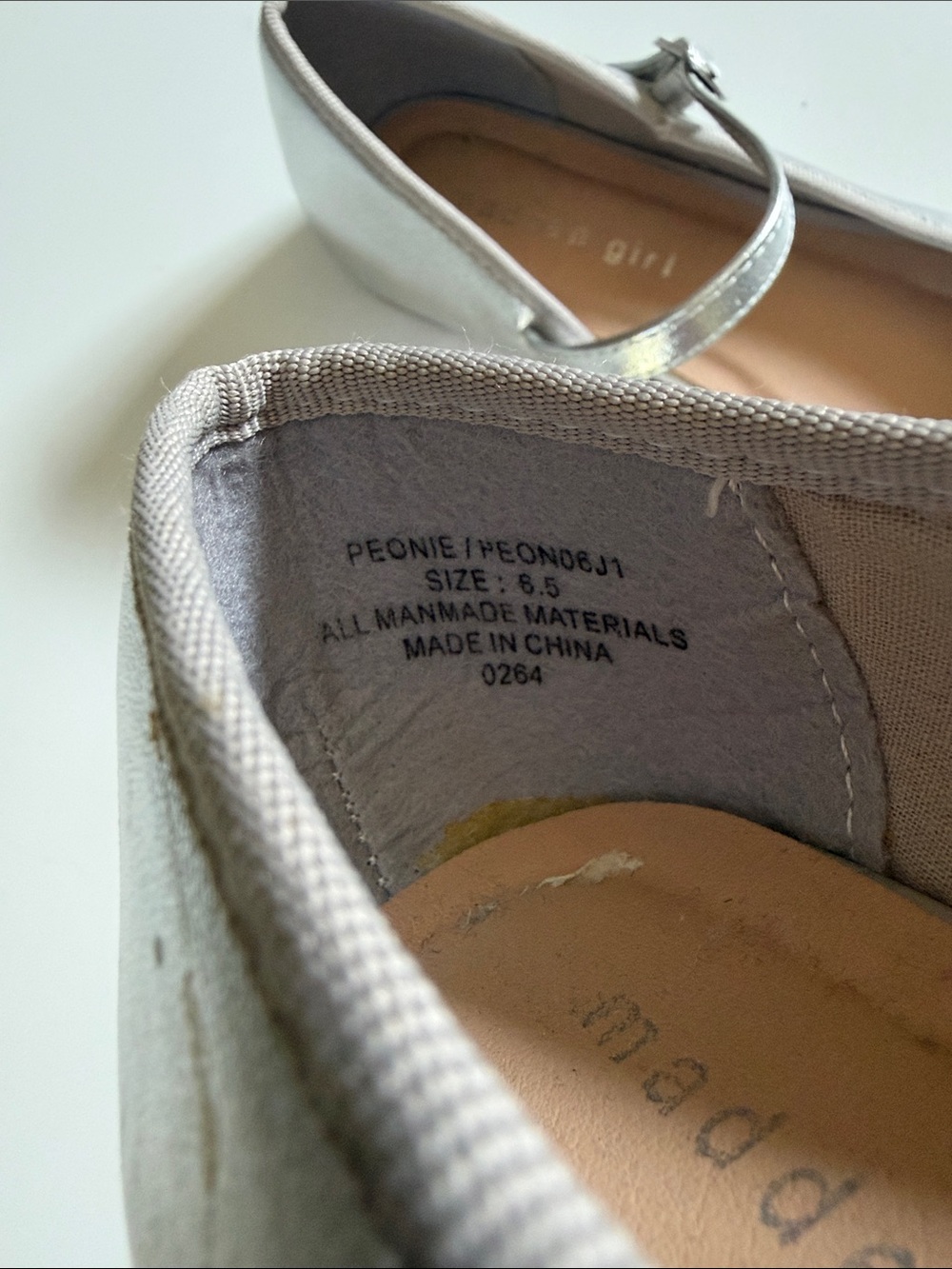 Madden Girl Metallic Silver Mary Jane Flats - Picture 5 of 5